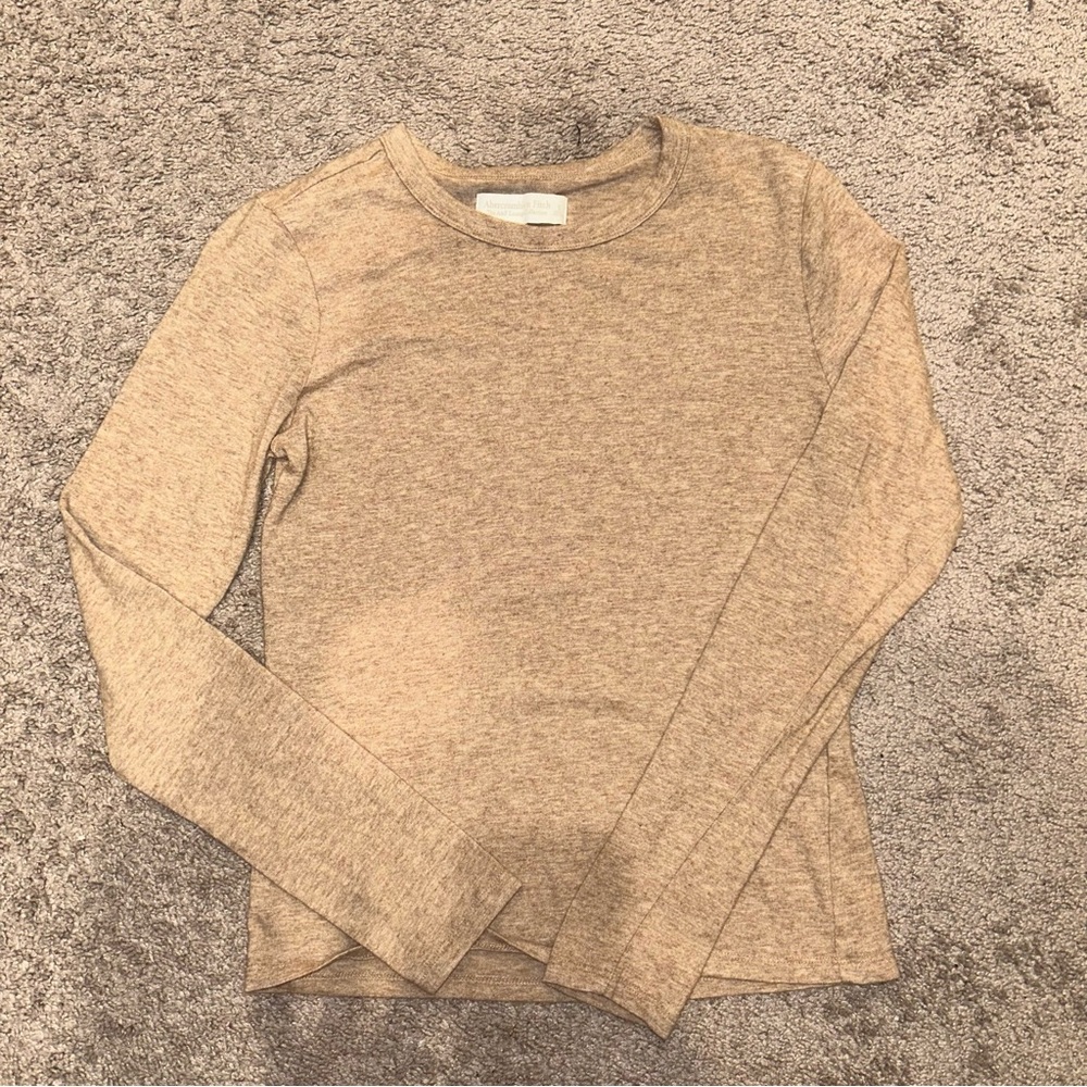 Abercrombie & Fitch Long Sleeve Cozy Lounge Knit Tee